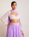 Lilac Pearl Drop Sharara Set