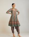 Mud Green A Line Dhoti Kurta Set
