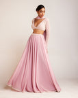 Powder Pink Lehenga Pant Set