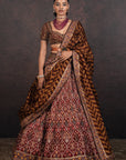 Vintage Maroon Skirt Set | Muraqqa