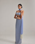 Dew Blue Pencil Skirt Set