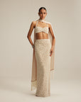 Light Beige Pencil Skirt