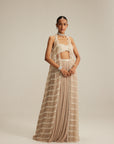 Light Beige Pearl Drop Jacket Set