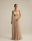 Light Beige Pearl Drop Jacket Set