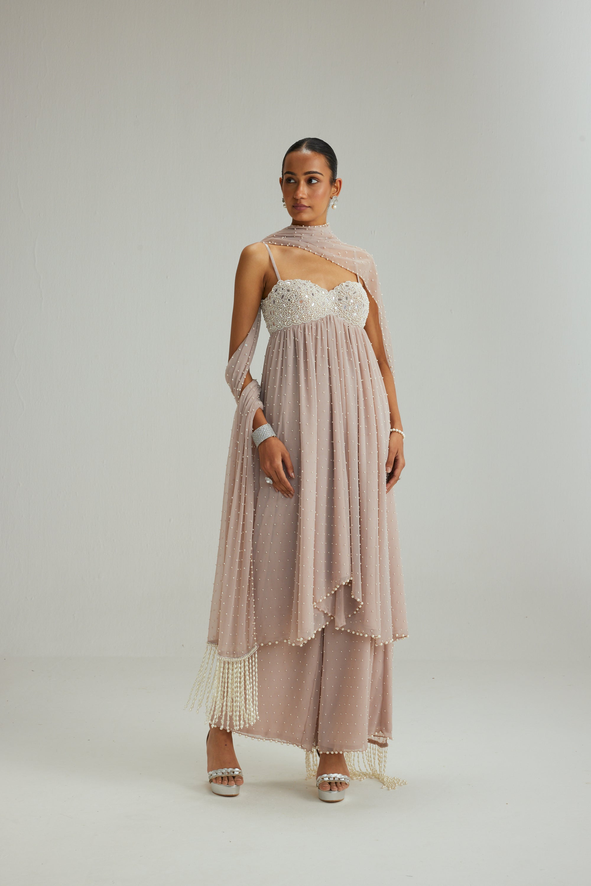 Ash Pink Kurta Set