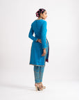 Firozi V Neck Multi Geo Pant Kurta Set