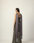 Metallic Grey Sharara With Kurta Set