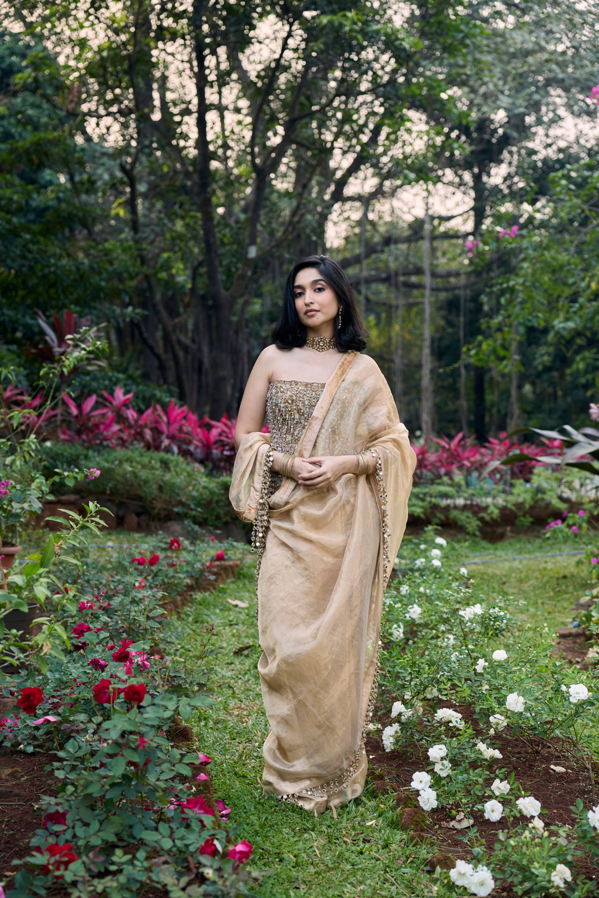 Sona Jhalaar Jadau Saree Set