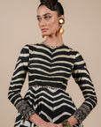 Zebra Print Anarkali