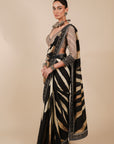 Zebra Print Saree Set