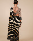 Zebra Print Saree Set