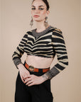 Zebra Print Short Top