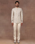 Almond Ivory Tonal Bandhgala Set | East