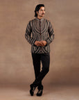 Antique Gold - Black Bandhgala Set