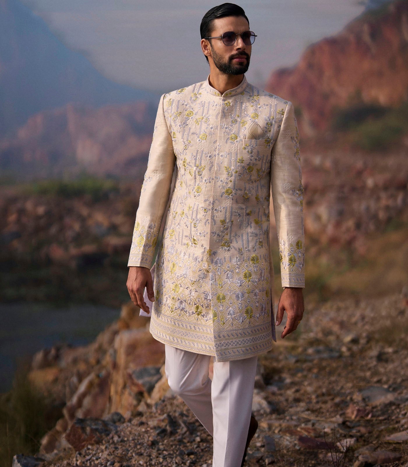 Ivory Sherwani Set