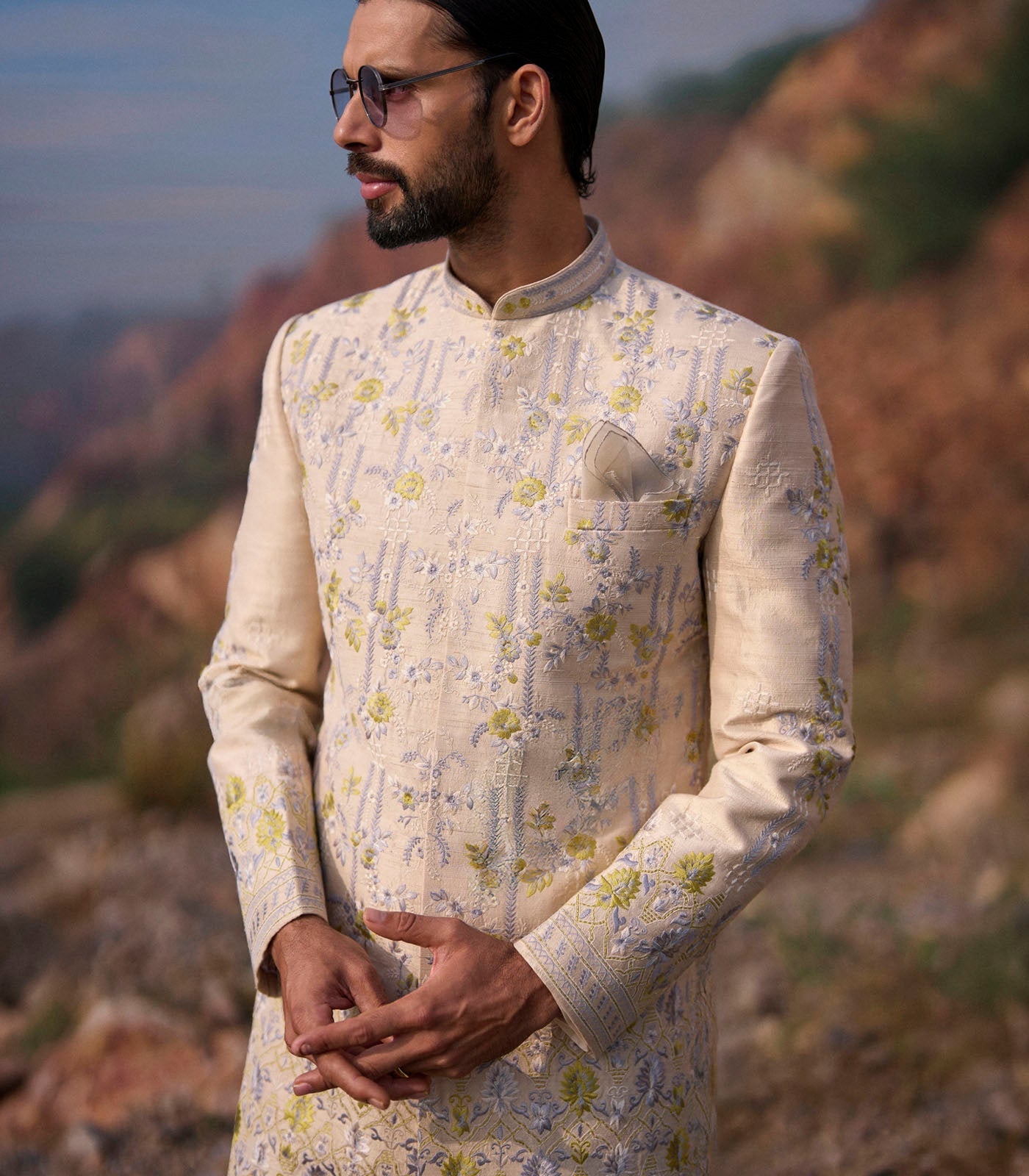 Ivory Sherwani Set