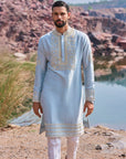 Blue Yellow Kurta Set