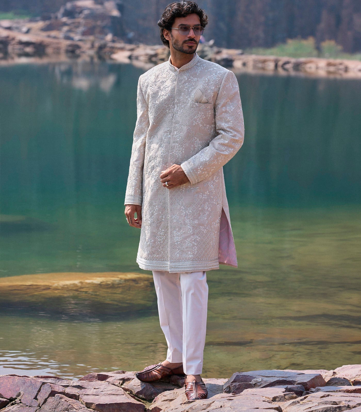 Ivory Sherwani Set