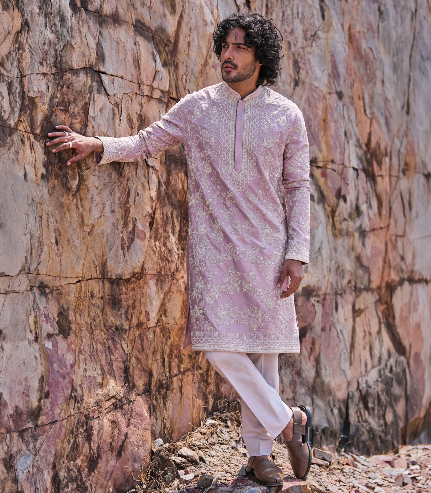 Lilac Mallow Kurta Set