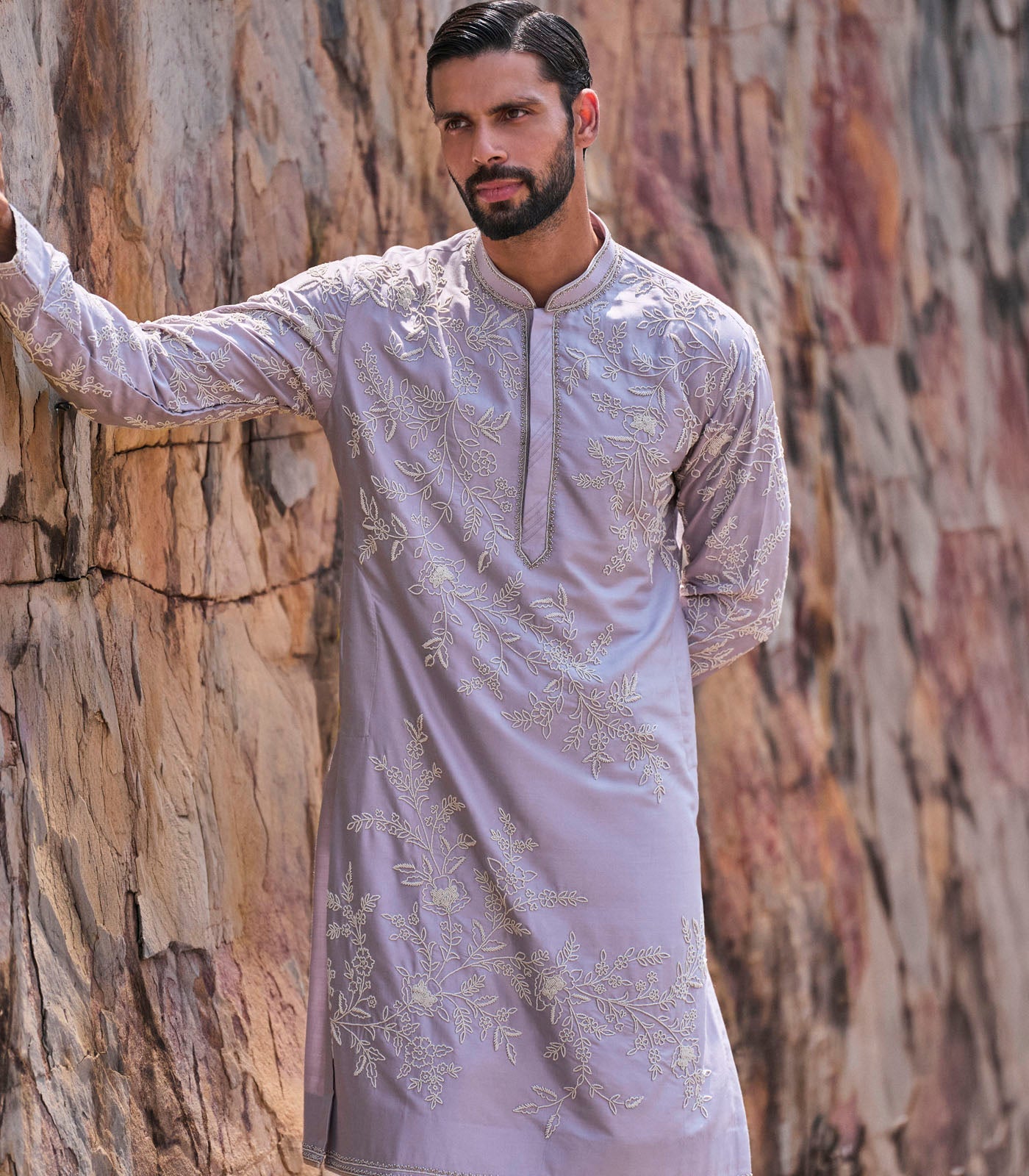 Light Grey Kurta Set