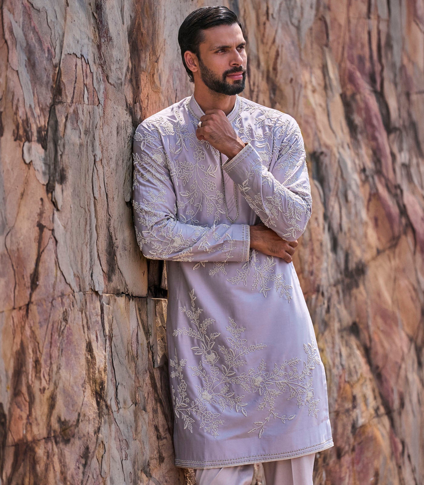 Light Grey Kurta Set