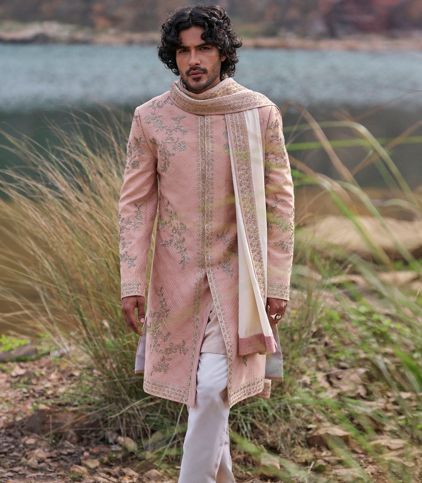 Dustyrose Sherwani Set