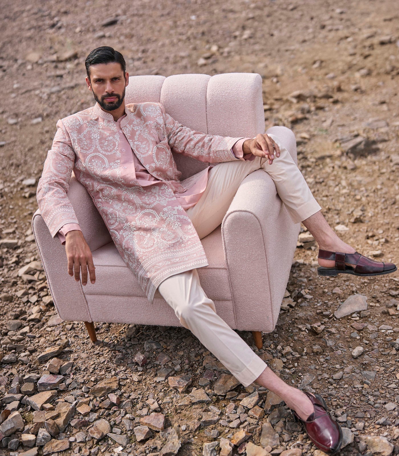 Dusty Rose Sherwani Set