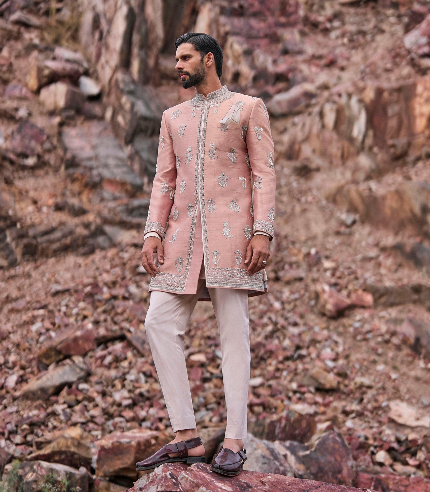 Dusty Rose Sherwani Set