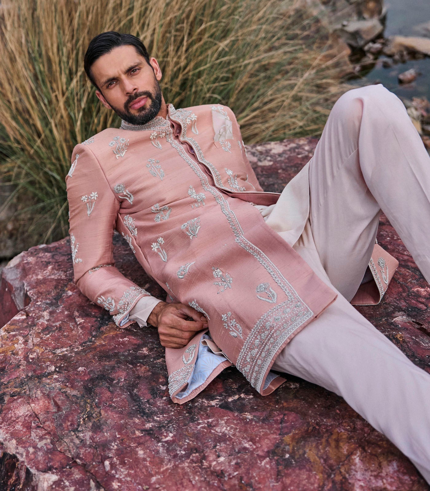 Dusty Rose Sherwani Set