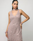 Ash Pink Satin Sharara Set