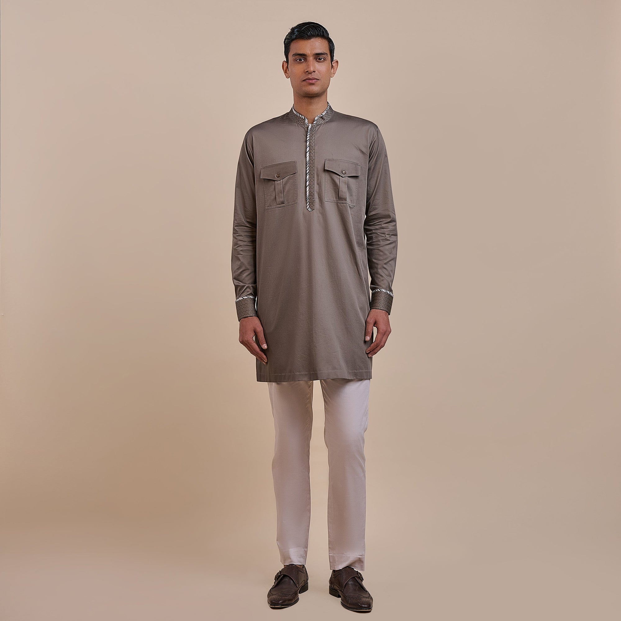 Ash Brown Kurta | Atth