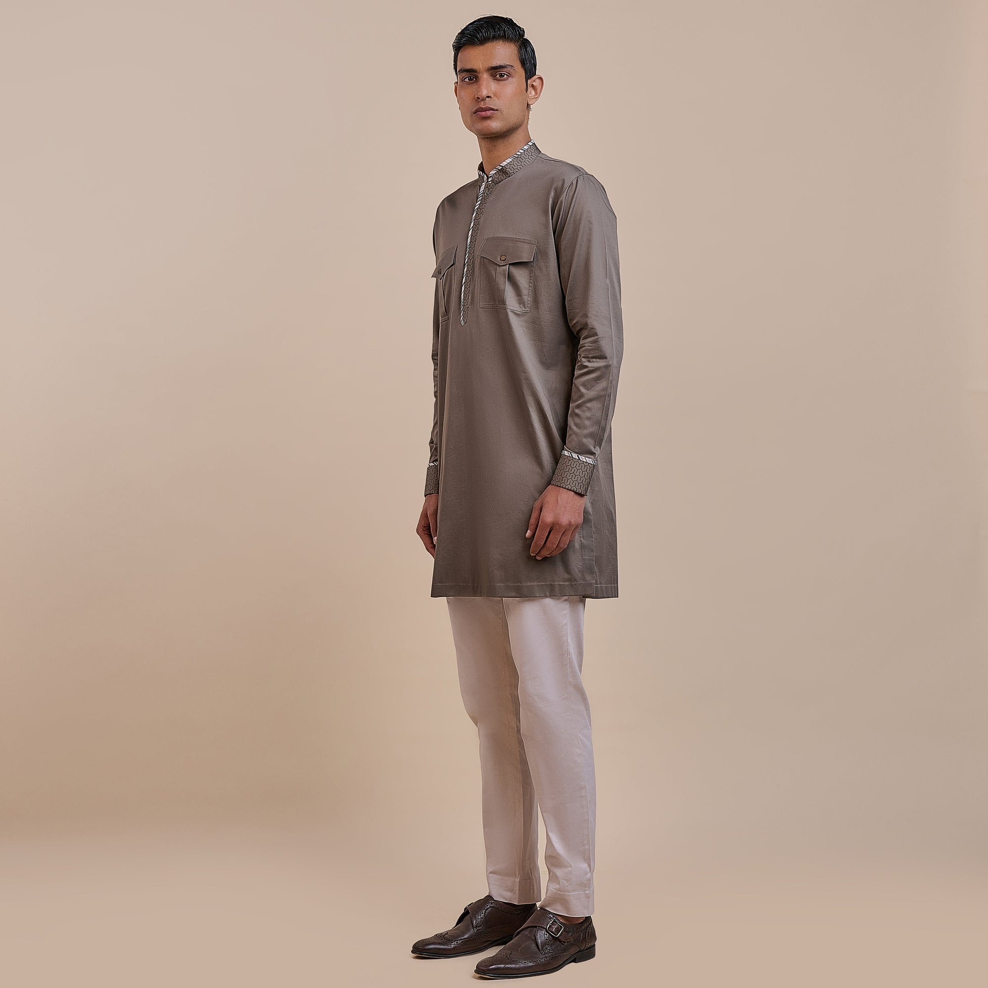 Ash Brown Kurta | Atth