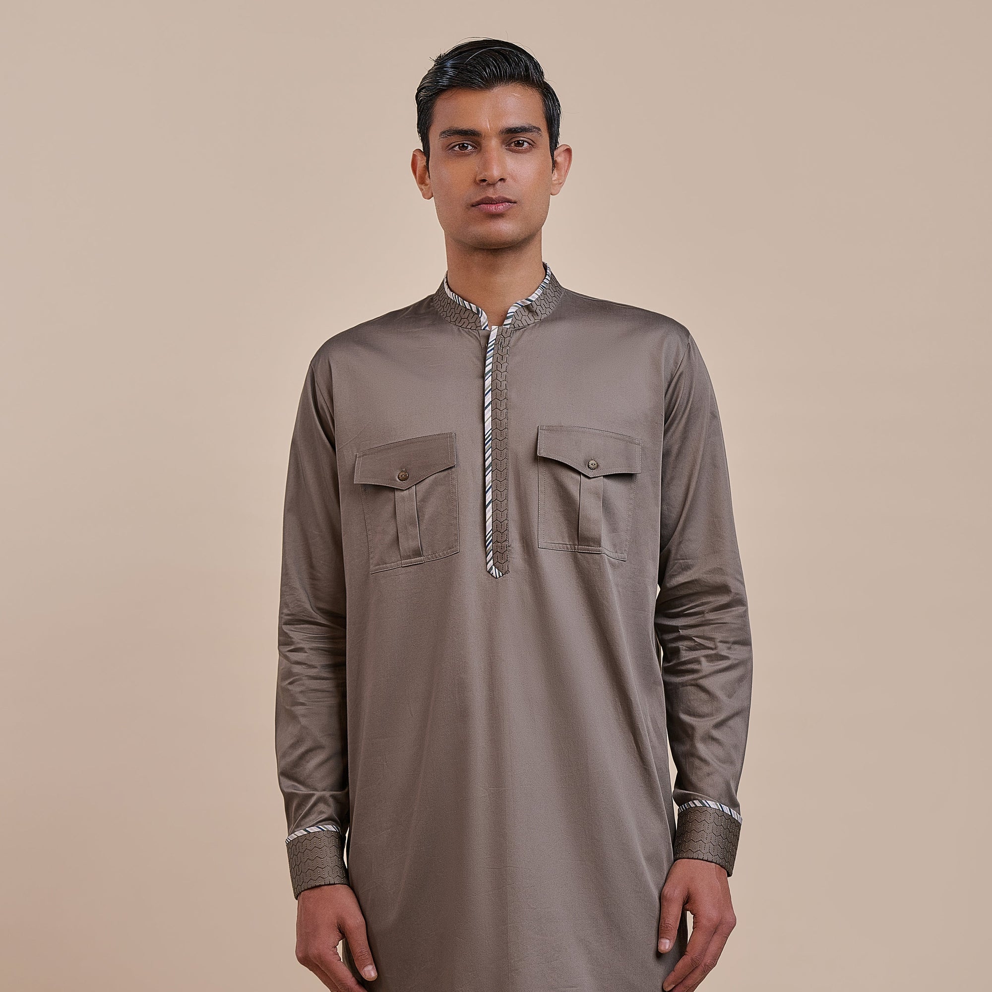 Ash Brown Kurta | Atth