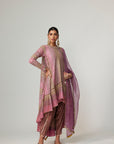 Mud Mauve Multicolor Dhoti Kurta With Dupatta Set