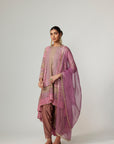 Mud Mauve Multicolor Dhoti Kurta With Dupatta Set