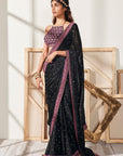 Black Secret Garden Saree