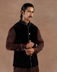 Black Velvet Nehru Jacket Set