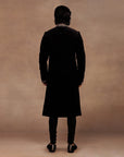 Black Velvet Sherwani Set