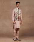 Blush Pink Ivory Ombre Nehru Jacket Set