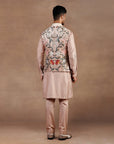 Blush Pink Ivory Ombre Nehru Jacket Set