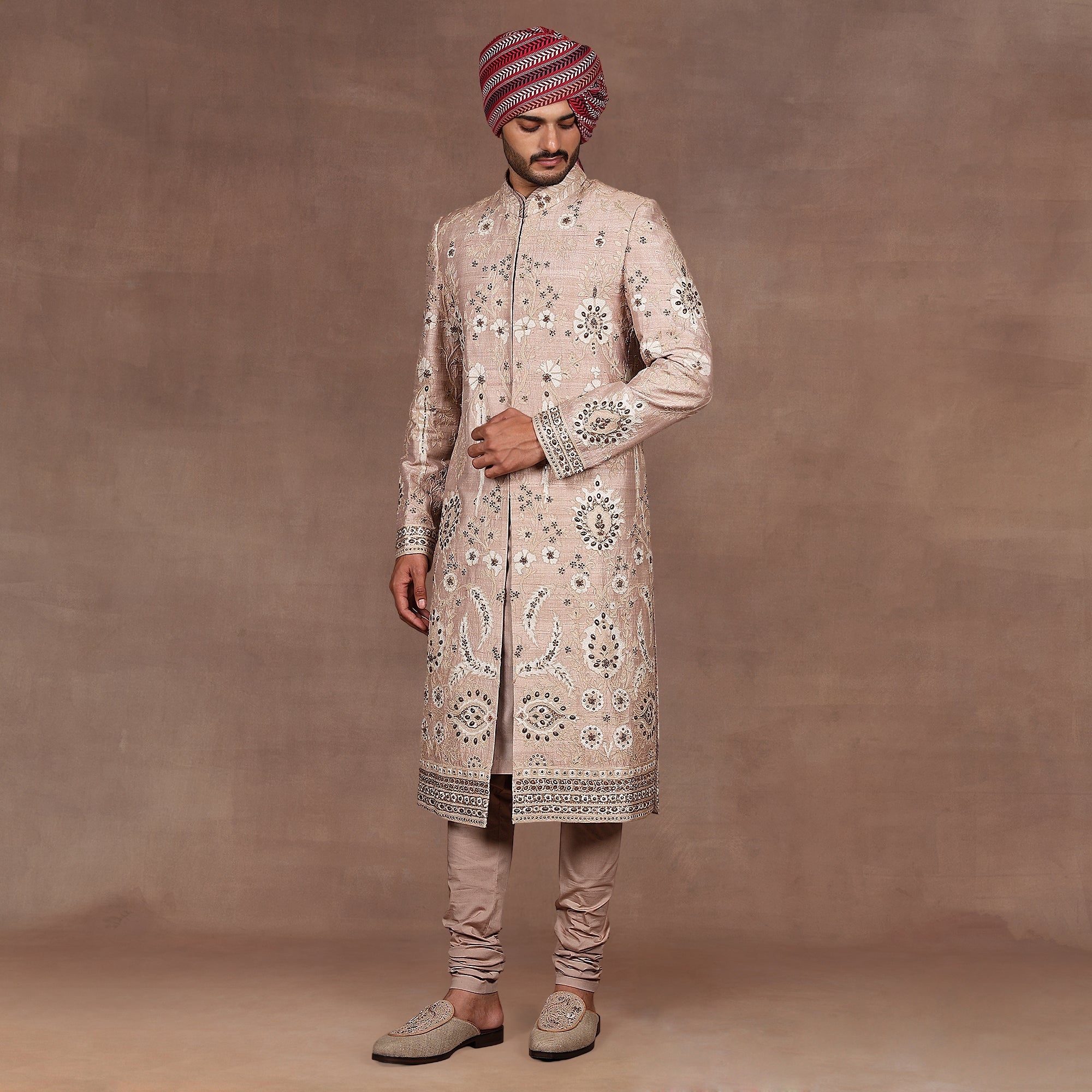 Blush Taupe Sherwani Set | East