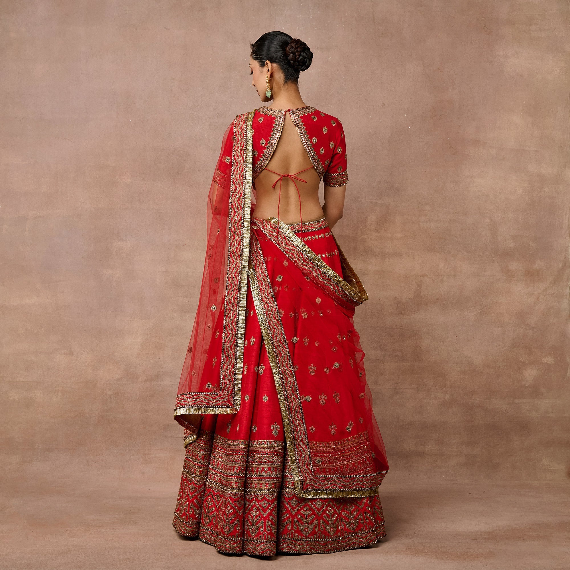 Bright Red Lehenga Set
