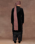 Burgundy Ikat Print Safa | East