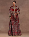 Burgundy Ombre Jacket Set