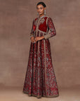 Burgundy Ombre Jacket Set