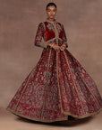 Burgundy Ombre Jacket Set