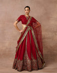 Carmine Red Lehenga Set
