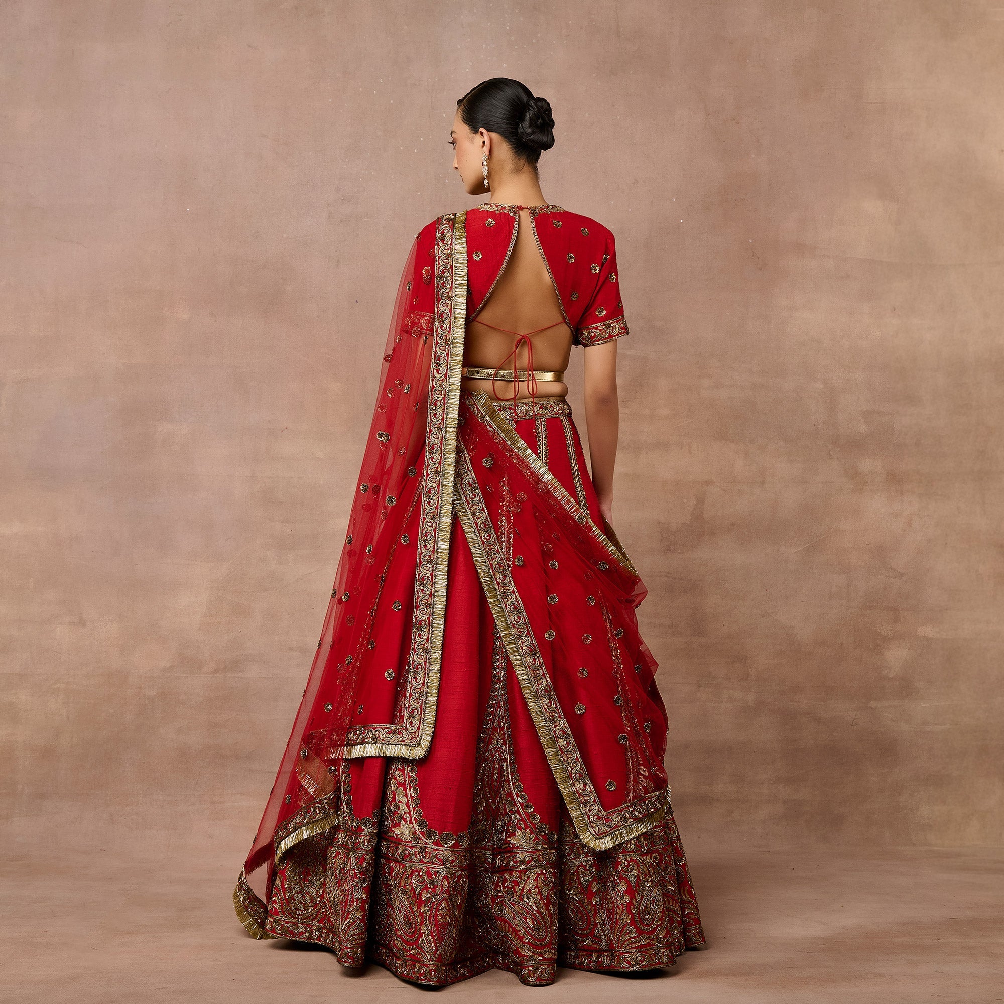 Cherry Red Lehenga Set