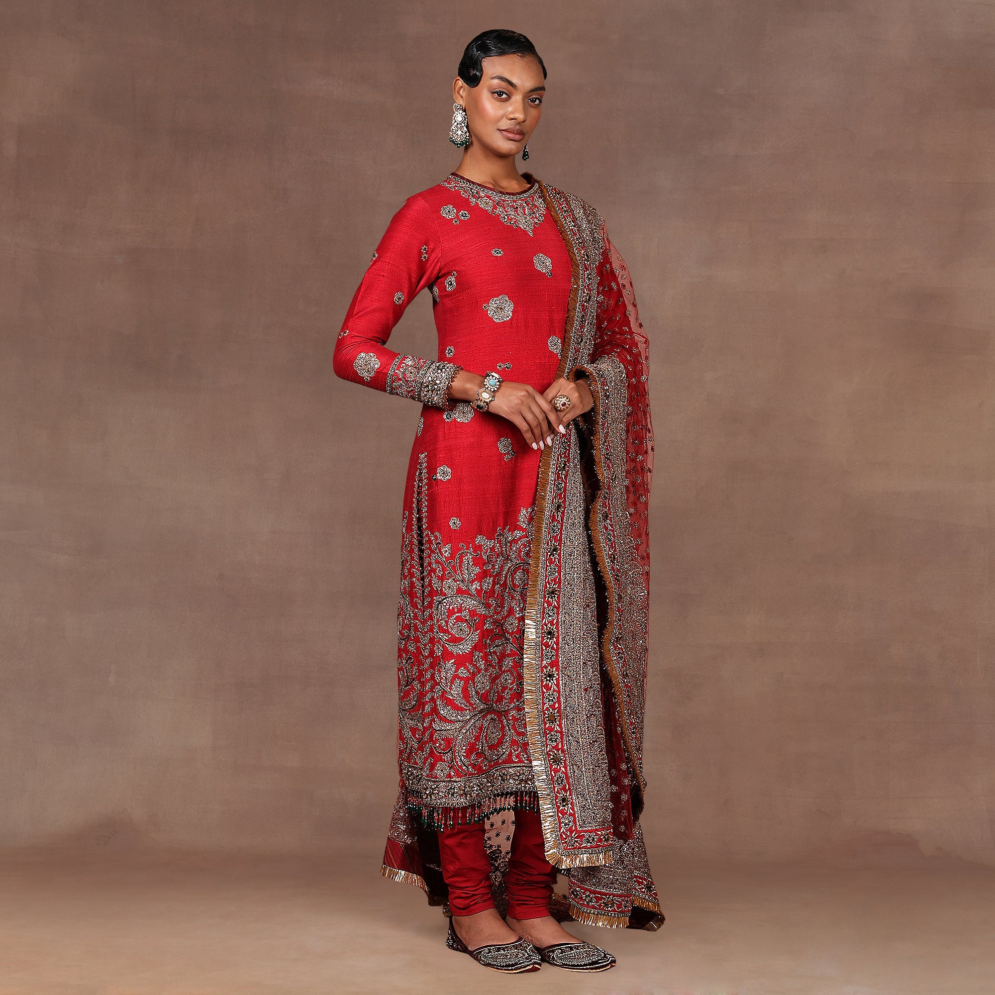 Cherry Red Tunic Set
