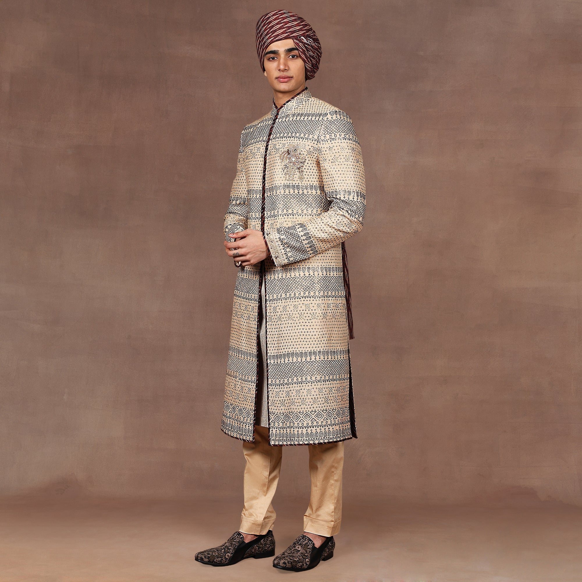 Creme Ivory Sherwani Set | East